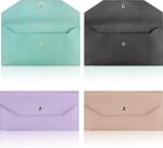4 Pack PU Leather Cash Envelope Wallets for Women, Reusable Money Envelopes for Budgeting and Organizing Finances, Stylish and Durable Money Management System for Budgeting and Expense Tracking - Image 2