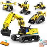 5 in 1 Building Toys STEM Robotics Kit, 430 PCS Blocks RC Robot Erector Sets, APP & Remote Control Excavator Science Kits for Kids Age 6 7 8 9 10 11 12-14, DIY Educational Gift for Boys & Girls - Image 2