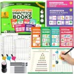 6 Pack Magic Grooved Writing Practice Books for Kids,Reusable Handwriting Practice with Pen,Pencil Grisp,Cute Seal and Learning Schedule ,Pecfect Tracing Copybook for Kindergarten Preschool Age 3-8 - Image 2