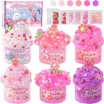 6 Pack Slimes, Pink Slime Kids, Cloud Slime kit for Girls Ages 8-12, Toys for Girls and Boys, for Kids Slime Set Party kit Goodie Bag Stuffers, 4 5 6 7 8 9 10 Year Old Girl Birthday Gift Cute Stuff - Image 2
