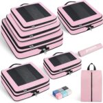 8 Set/6 Set/4 Set Compression Packing Cubes for Travel, Lightweight Vacation Travel Essentials, Travel Accessories for Suitcase Organizer Bags Set, Durable Luggage Organizer - Image 2