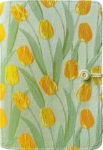 A5 Binder 6 Ring, Flower Embroidered Journal, Refillable Notebook, A5 Journal Cover, 6"x8", Blank Paper, Sketchbook, Travel Journal for Women, Binder Notebook, Planner Binder, Tulip Flowers - Image 2