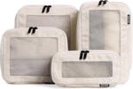 Aerotrunk Compression Packing Cubes for Travel - Luggage Organizer Bags - Double Zipper Packing Cubes for Suitcases (4-Pack, Beige) - Image 2