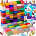 Air Dry Clay for Kids,90 Colors Modeling Model Magic Clay,DIY Molding Clay Starter Kit with Sculpting Tools,Soft and Non-Sticky,Art and Crafts for Boys & Girls 3-12 Years Old. - Image 2