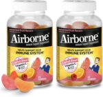 Airborne 750mg Vitamin C Gummies for Adults, Immune Support Gummies with Powerful Antioxidants VIT C & E, Caffeine Free - 2x63ct Bottle (42 Servings), Assorted Fruit Flavor - Image 2