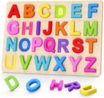 Alphabet Puzzles, Wooden Puzzles for Toddlers, ABC Shape Puzzles for Kids, Preschool Learning Activities, Gift for Girls Boys - Image 2