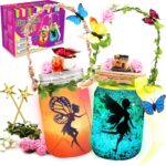 Alritz Fairy Lantern Craft Kit, Christmas Gifts for Kids Girls, Remote Control Mason Jar Night Light, DIY Garden Decorations Art Project Ornaments, Creative Activities Birthday Ages 4 5 6 7 8 9 10 11+ - Image 2