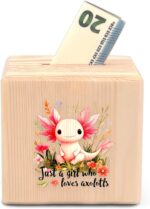 Axolotl Piggy Bank Money Bank Coin Bank, Gifts for Teens Teenage Girls Kids Age 6 7 8 9 10 11 12, Axolotl Lovers Themed Stuff Accessories Items Things Home Room Decor Merchandise! - Image 2