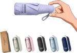 BAODINI Travel Mini Umbrella for Purse With Case Small Compact UV Sun Protection Sun Lightweight Tiny Pocket Manual Open Close Umbrella for Women Kids and Men - Image 2