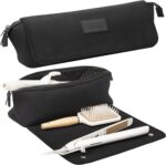 BAREFOOT CARIBOU Hair Tools Travel Bag and Heat Resistant Mat for Flat Irons, Straighteners, Curling Iron, and Haircare Accessories, 2-in-1 design, with Interior Pockets, Portable Organizer - Image 2