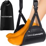 BASIC CONCEPTS Airplane Foot Hammock for Plane Travel Essentials - Airplane Travel Essentials, Long Flight Foot Rest - Plane Gadgets - Image 2