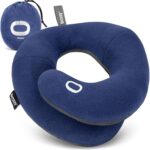 BCOZZY Travel Neck Pillow for Airplane – Patented Double Support for Head, Neck, and Chin. Best for Long Flights, Plane Sleeping, and Car Rides. Adjustable Size. Fully Washable. Carry Bag. Large, Navy - Image 2