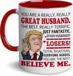 BECHUSKY Christmas Mugs For Husband From Wife - Best Husband Ever Gifts - Birthday Gift Husbands Coffee Mug - Christmas Wedding Anniversary Mug For Him, Hubby From Wifey - Best Husbands Mugs - Image 2