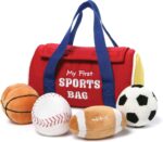 Baby GUND My First Sports Bag Stuffed Plush Playset, Baby Gift Toys for Boys and Girls Ages 1 & Up, 5 Piece, 8" - Image 2