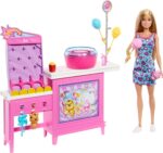 Barbie Mysteries: Beach Detectives Malibu” Doll & Cotton Candy Game Booth Playset with 20 Accessories Including Prizes - Image 2