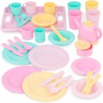 Battat – Play Circle – Dish Set – Plates, Cups, and Tea Party Toys – Kitchen toys for Toddlers – Pretend Play – 3+ Years(34 Pieces) - Image 2