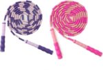 Beaded Bamboo-Segment Jump Rope - Durable PVC Skipping Rope with Anti-Slip Handle, Tangle-Free Design & Adjustable Length for Beginners - Image 2