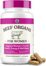 Beef Organ Supplement for Women - Beef Liver, Kidney, Heart and Uterus Tissue, Supports Women's Overall Energy and Health - Pasture Raised in New Zealand - No Fillers or Flow Agents - 120 Capsules - Image 2