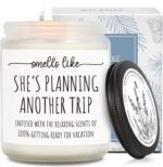 Best Travel Candle Gifts for Women, Smells Like Shes Planning Another Trip, Unique Candles for People Who Like Travel, International Traveler Planner Vacation Retirement Candles Gift Idea-32 - Image 2