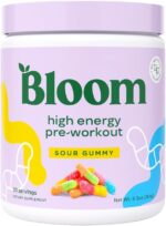 Bloom Nutrition High Energy Pre Workout Powder, Amino Energy with Beta Alanine, Ginseng & L Tyrosine, Natural Caffeine Powder from Green Tea Extract, Sugar Free & Keto Drink Mix (Sour Gummy) - Image 2