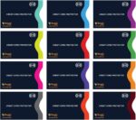 Boxiki Travel RFID Blocking Sleeves, Set with Color Coding | Identity Theft Prevention RFID Blocking Envelopes Set of 12 Credit Card Sleeves (Navy Blue) - Image 2