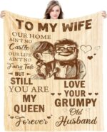CENSIHER Gift for Wife from Husband to My Wife Blanket Wedding Anniversary Romantic Gifts for Women Birthday Christmas Valentine's Mother's Day Healing Thoughts Blanket Presents for Her - Image 2