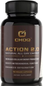 CHOQ Action 2.0 Energy & Circulation Support - Rhodiola Rosea, Beetroot & B12 Supplement - Nitric Oxide Booster for Men & Women - Focus & Recovery - 90 Capsules - Image 2