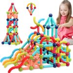 COUOMOXA Magnetic Building Blocks for Kids: Magnetic Stick Montessori Game for 3 4 5 Years Old Toddlers - STEM Starter Toy for Kids Age 3-5 Preschool - Birthday Gift for Boys Girls - Image 2