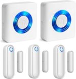 Caregiver Pager Door Alarms for Dementia Patients/Kids Safety/Home Security,Wireless Door Alarm Sensor for Elderly/Business/Home/Store (Three Sensor Two Receiver) - Image 2