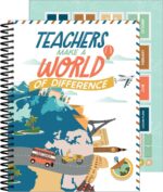 Carson Dellosa Let's Explore Teacher Planner 2025-2026, Undated 8" x 11" Lesson Plan Book With Retro Stickers, Class Schedule, Weekly Calendar, Classroom Must Haves, Homeschool and School Supplies - Image 2
