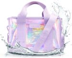 Case-Mate Soap Bubble Small Beach Tote - Iridescent Beach Bag with Crossbody Strap for Women - Waterproof, Tip-Proof, Foldable & Washable - Tote Bag for Pool, Travel and Vacation - Image 2
