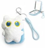 Cat Keychain Compact Mirror 1X/3X Magnifying Mirror Travel Essentials Mirrors Double-Sided Foldable Bag Charms Backpack Charms Handbag Charm Gifts for Women Blue - Image 2