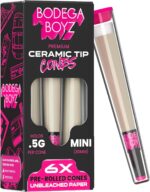 Ceramic Tip Pre-Rolled Cones, 6pcs – Slow Burning, Premium Reusable Cones with Durable Ceramic Tips – Includes Pre-Rolled Unrefined Brown Paper Cones & Protective Travel Storage Tube - Image 2