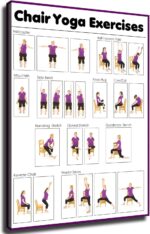 Chair Yoga Practice Poster for Seniors Yoga Room Poster Canvas Painting Posters and Prints Wall Art Pictures for Living Room Bedroom Decor (12×18inch No Framed) - Image 2