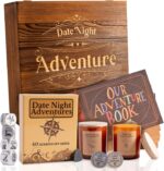 Christmas Date Night Adventure Box - Gifts for Her, Him, Scratch-Off Date Ideas, Anniversary or Birthday Gifts for Girlfriend, Boyfriend, Vanilla and Lavender Candles, Decision Coin & Dice - Image 2