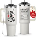 Christmas Gifts For Wife - Wife Tumbler 40Oz from Husband, Wifey Gifts on Birthday & Anniversary, Present Ideas for Wifey Her, Cool Wedding Coffee Cup with Straw and Handle, Drinking Mug for Women - Image 2
