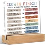 Christmas Thank You Gifts, Growth Mindset Table Desk Decors, Positive Affirmations Acrylic Sign, Inspirational Gifts for Women, Counseling Room Therapy Office Home Classroom Bedroom Decor - Image 2