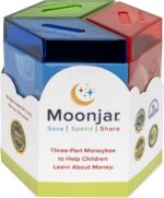 Classic MoonJar Award Winning SAVE SPEND SHARE Educational Tin Toy Bank with Passbook| Moneybox for Children 3+ Years | Teaches Responsible Money Management & Financial Skills - Image 2