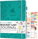 Clever Fox Bucket List Journal Large – Inspirational Book for Memories & Adventures – Motivational Bucket List Notebook for Couples, A4 (Turquoise) - Image 2