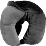 Cloudz Washable Travel Neck Pillow Cover - Black - Image 2