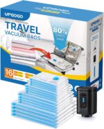 Combo 16 Pack Travel Vacuum Bags with Portable Electric Pump, Space Saver Vacuum Storage Bags for Clothing and Luggage, Travel Essentials - Image 2