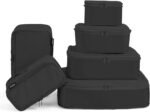Compression Packing Cubes for Travel, 6-Piece Set (Large/Medium/Small), Double-Zip Luggage Organizers for Suitcase & Carry-On, Clothes Storage Bags (Pure Black, 6 Pack) - Image 2