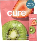 Cure Hydration | Plant-Based Electrolyte Drink Mix | No Added Sugar | FSA-HSA | Dehydration Relief Powder Made with Coconut Water | Non-GMO | Vegan | Pouch of 14 Packets - Strawberry Kiwi - Image 2