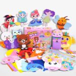 DINSUMRUG 20 Animal Arts & Crafts Kit for Kids 4-6, All-Inclusive Toddler Craft Box with Paper Plates, Puppets, Fun Activities, Tigers, Lions (134 Characters) (Princess) - Image 2