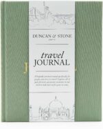 DUNCAN & STONE PAPER CO. Travel Journals - Elegant Journaling Notebook To Record All Your Travel Fun, & More - 110 Page Linen Hardcover Journal For Up To 15 Trips (Sage Green) - Image 2