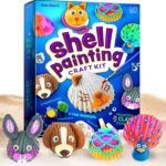 Dan&Darci Kids Sea Shell Painting Kit - Arts & Crafts Christmas Gifts for Boys and Girls - Craft Activities Kits - Creative Art Activity Gift Toys for Age 6, 7, 8, 9, 10, 11 & 12 Year Old 8-12 - Image 2