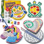 Dan&Darci Stepping Stones Painting Kit for Kids - Outdoor Crafts - Paint 5 Garden Stone - Unicorn Craft Kits for Boys, Girls Ages 6-12 - Christmas Gifts for Boy, Girl Age 6, 7, 8, 9, 10 + Year Old - Image 2