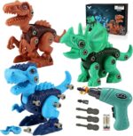 Dinosaur STEM Toys for Kids 3-5, Take Apart Dinosaur Toys with Electric Drill, Educational Building Toy & Construction Set, DIY Christmas Birthday Gifts for 3 4 5 6 7 8 Years Old Boys and Girls - Image 2