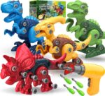Dinosaur Toys for 3, 4, 5, 6, 7 Year Old Boys, Take Apart Toys with Electric Drill for Kids, STEM Educational Construction Building Toy, Ideal Birthday Christmas Easter Gifts, Incl Tyrannosaurus Rex - Image 2