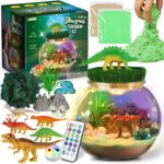 Dinosaur Toys for Kids - Dinosaurs Terrarium Kit for Kids - Birthday Christmas Gifts for Boy Ages 4 5 6 7 8-12 Year Old - DIY Dino Toys for Boys - Arts and Crafts Kit for Kid - Image 2